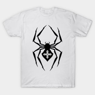 Black Spider with Cross T-Shirt